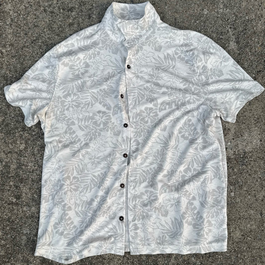Clean Caribbean Light Gray Patterned Shirt