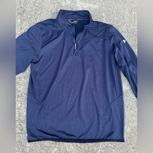 Clean Very Nice Under Armour Golf Dark Blue ColdGear 1/4 Zip Pullover Size 3XL