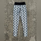 Clean and Comfy Logan Designer Geometric Black and White Yoga Pants Size S