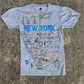 MTA Authentic Light Gray New York Subway Map Tee