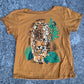 Clean YSC Women’s Fight For Your Rights Graphic Tee with Leopard Print Size XL