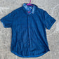 Clean Robert Graham Blue Casual Button Down Shirt Size L