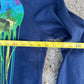 Clean Robert Graham Dripping Skull Navy Sweatshirt with Neon Accents Size M