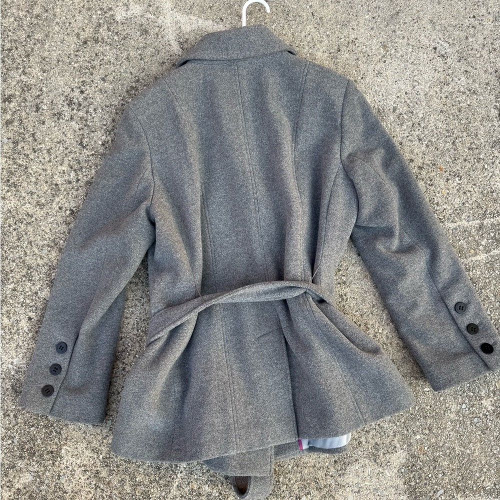 Clean Calvin Klein Charcoal Double-Breasted Pea Coat Size S or M - P21/L30