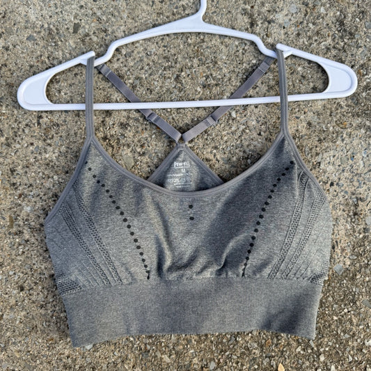 Clean Pro-Fit Seamless Gray Women’s Sports Bra Size M