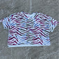 Clean Cool Secret Treasures Multicolor Tiger Print Knit Top Size XL
