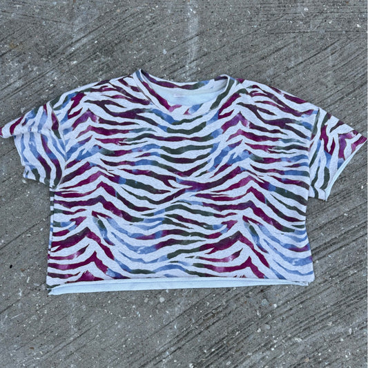 Clean Cool Secret Treasures Multicolor Tiger Print Knit Top Size XL