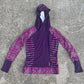Clean and Unique Reebok Purple and White Stripey Athletic Sweatshirt Size S