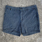 Clean Classic Banana Republic Dark Blue Striped Jean Shorts Size 36