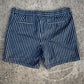 Clean Classic Banana Republic Dark Blue Striped Jean Shorts Size 36