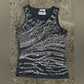 Clean Beautiful Cato Waves Sequin Gray Top Size L