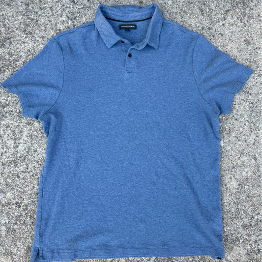 Clean and Comfy Banana Republic Heather Blue Polo Size XL