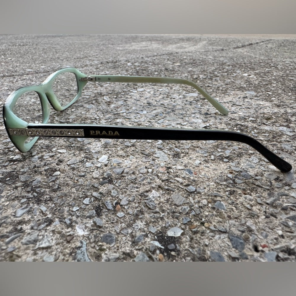 Prada Women's Glasses in Black and Cream