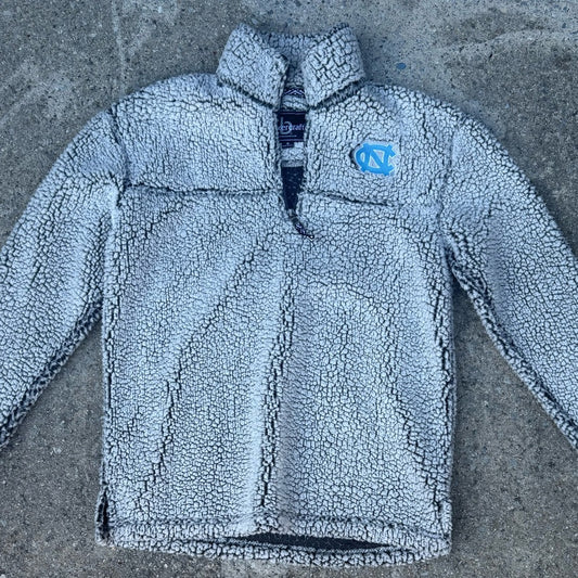 Very Nice Boxercraft UNC Tar Heels Sherpa Fleece Pullover - Gray with Blue Logo